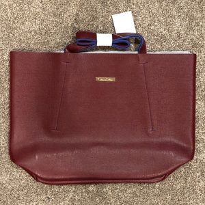 Oscar de la Renta ox blood tote bag